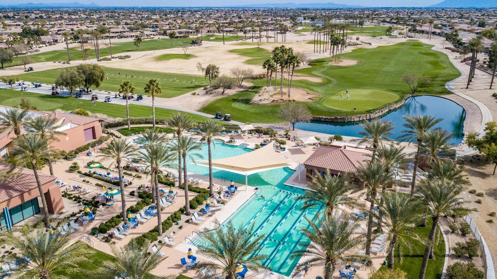 Arizona 55+ Community Resort Pool and Golf