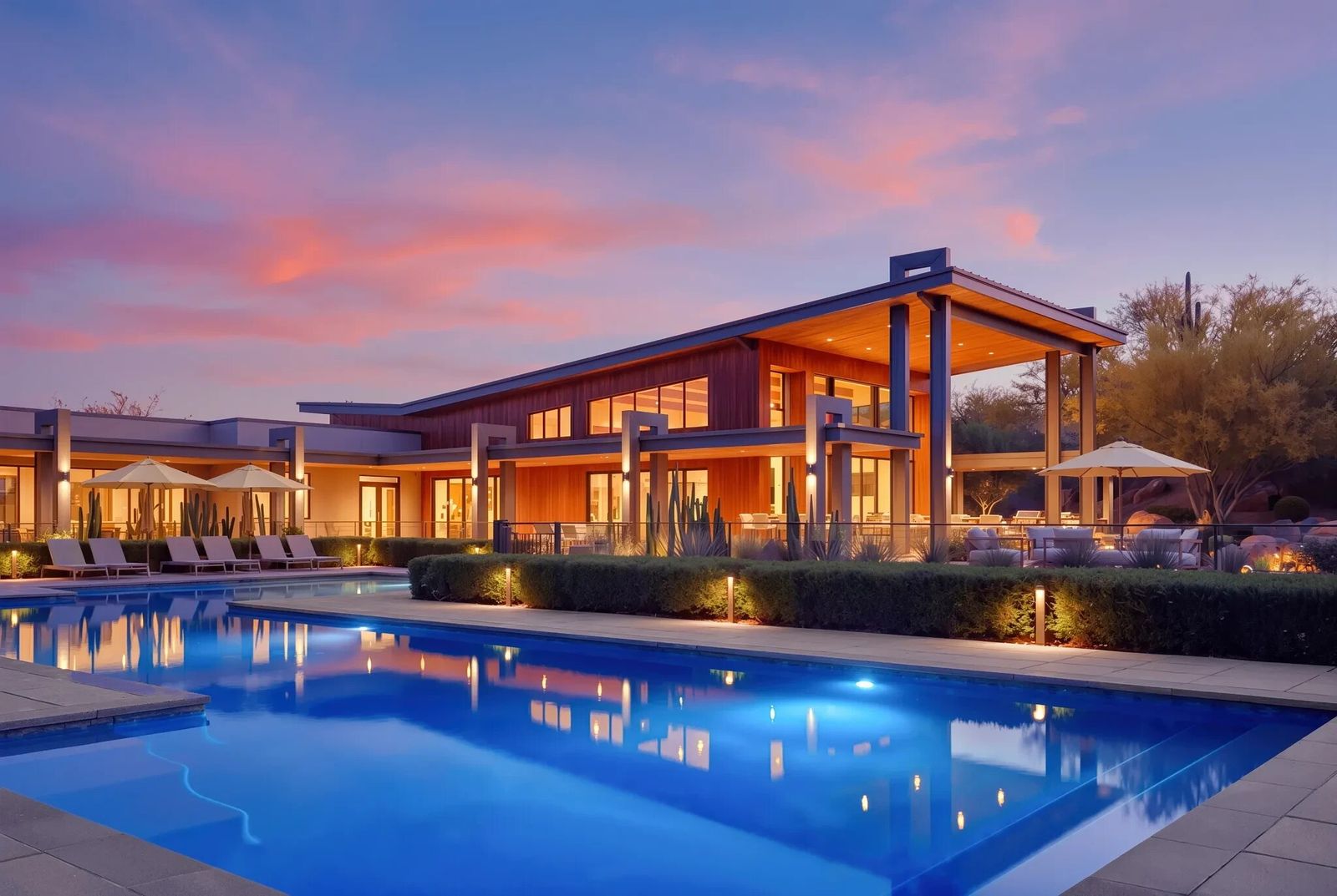 Rendering of the Trilogy Ridgecrest resort pool and clubhouse in Peoria, Arizona