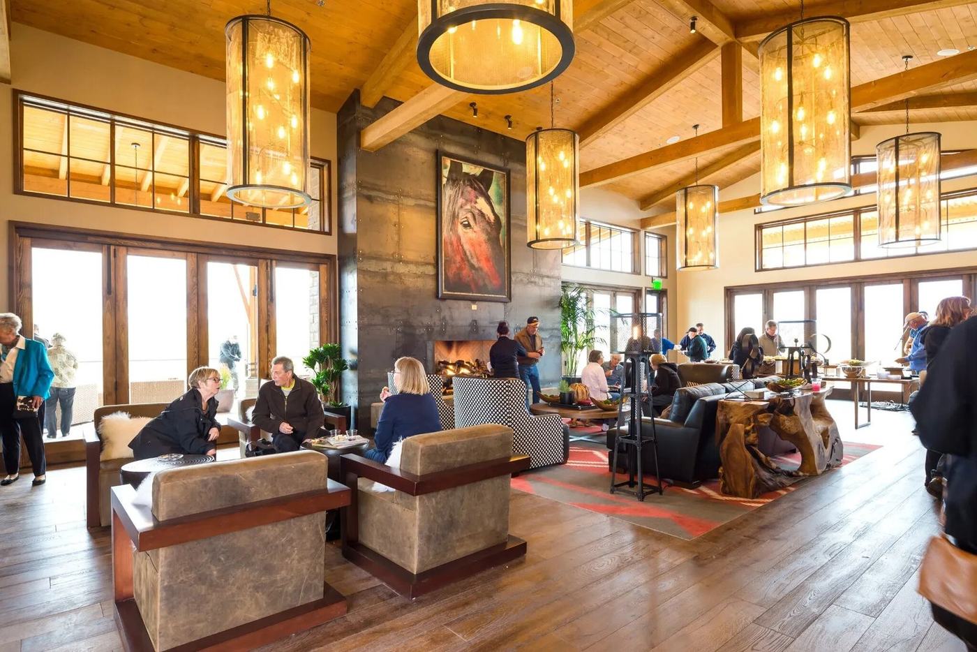 Residents gathering in the Trilogy at Wickenburg Ranch clubhouse
